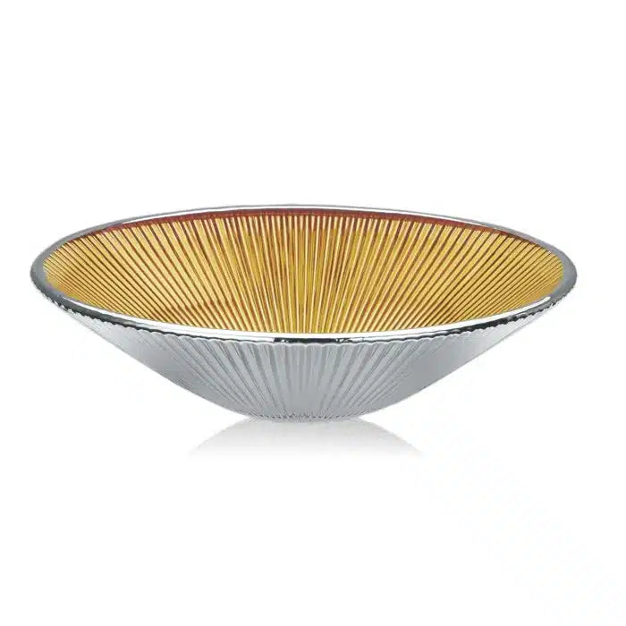 LIRICA BOWL Ã˜ 25 CM. SILVER PLATED GOLD COLOR