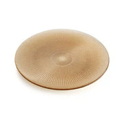 NOEL GLASS PLATTER CM.37 ROSE GOLD GLITTER DECORATION