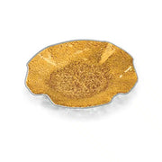 LIRICA SCALLOPED PLATE Ã˜ 27 CM  SILVER PLATED GOLD COLOR