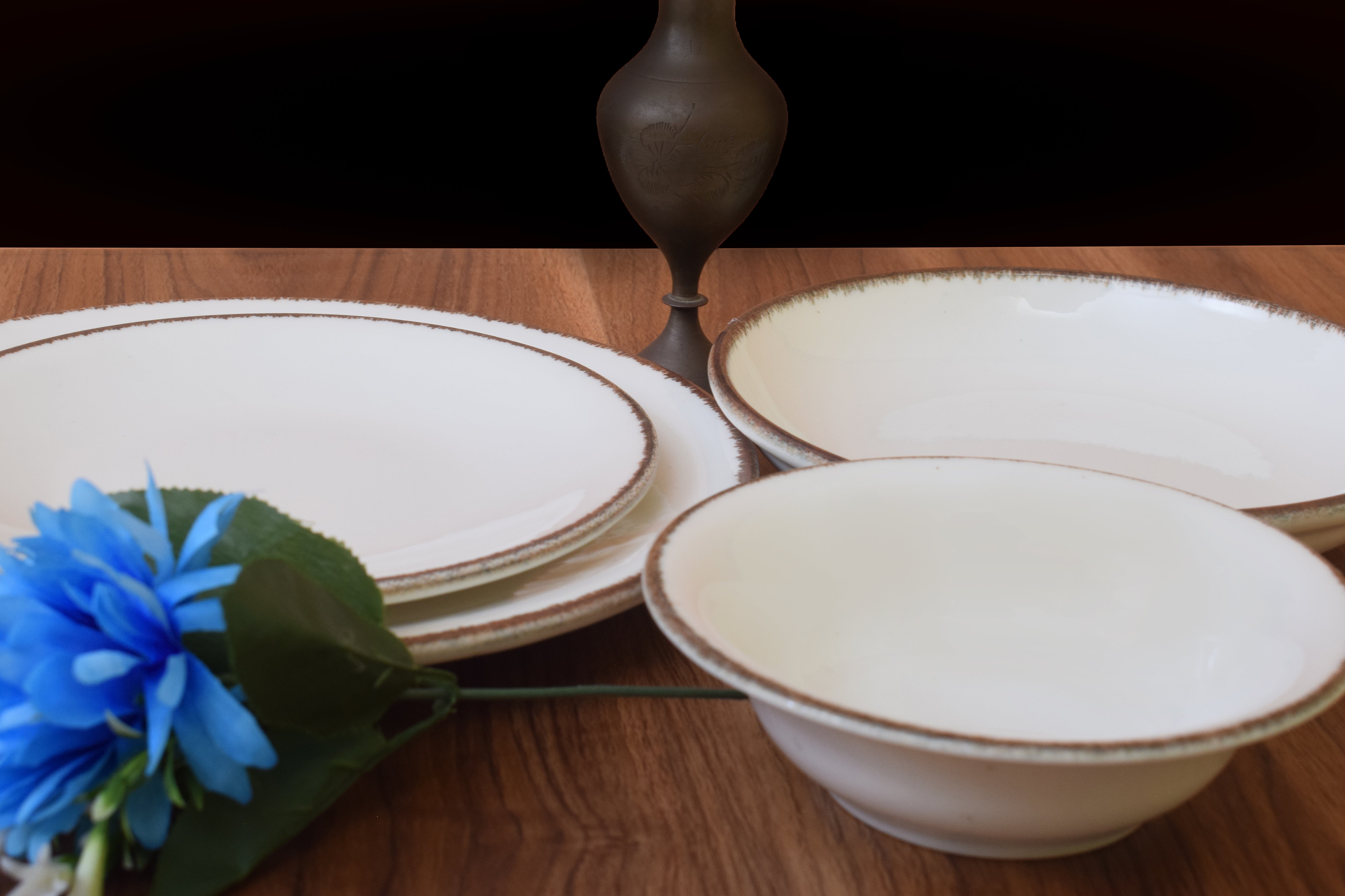 Kutahya | Dinner Set | 24 Pieces | Atlantis Shape | Decorated