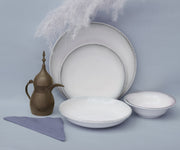 Kutahya | Dinner Set | 24 Pieces | Greenness Shape | Decorated