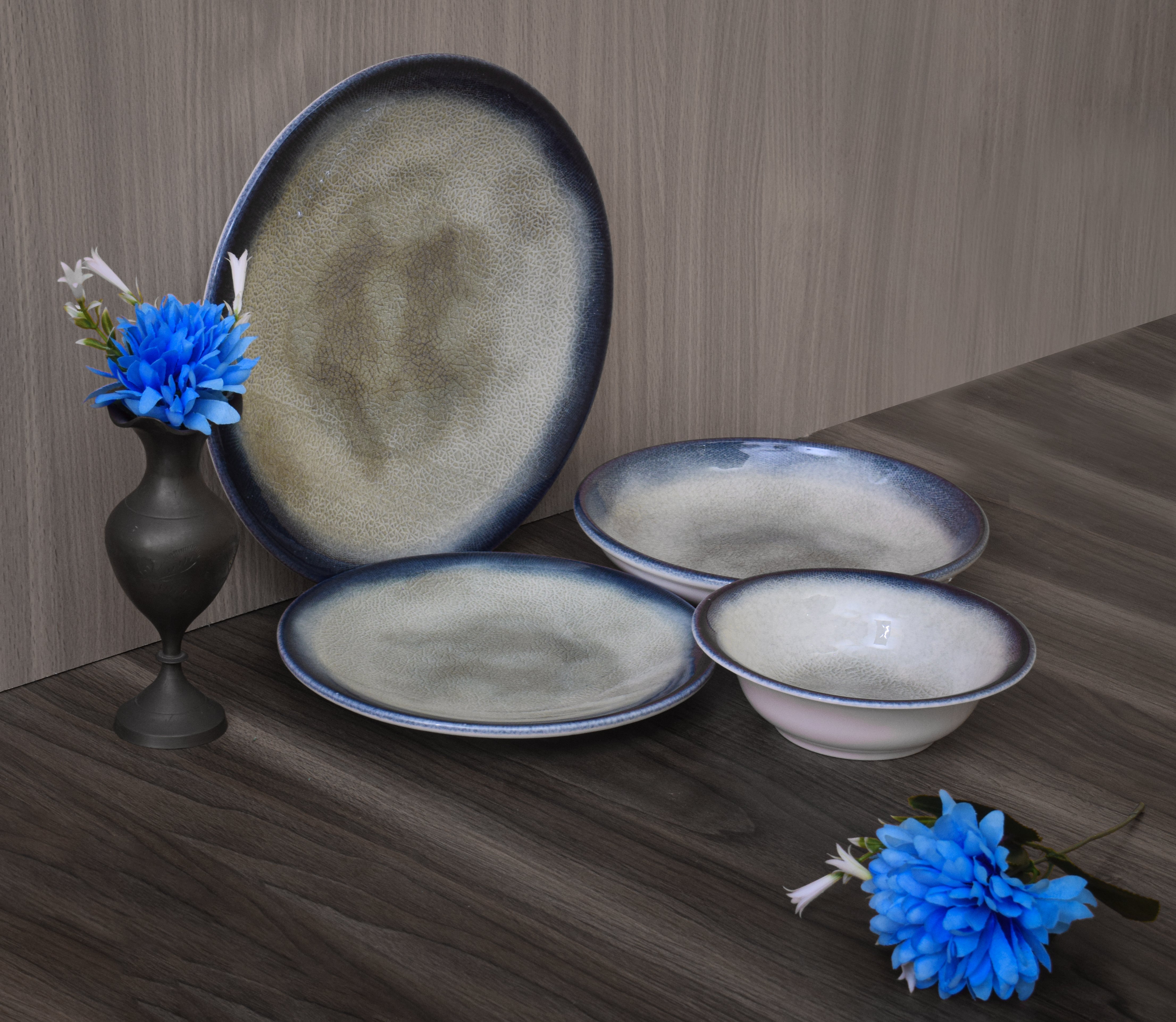 Kutahya | Dinner Set | 24 Pieces | Island Shape | Decorated