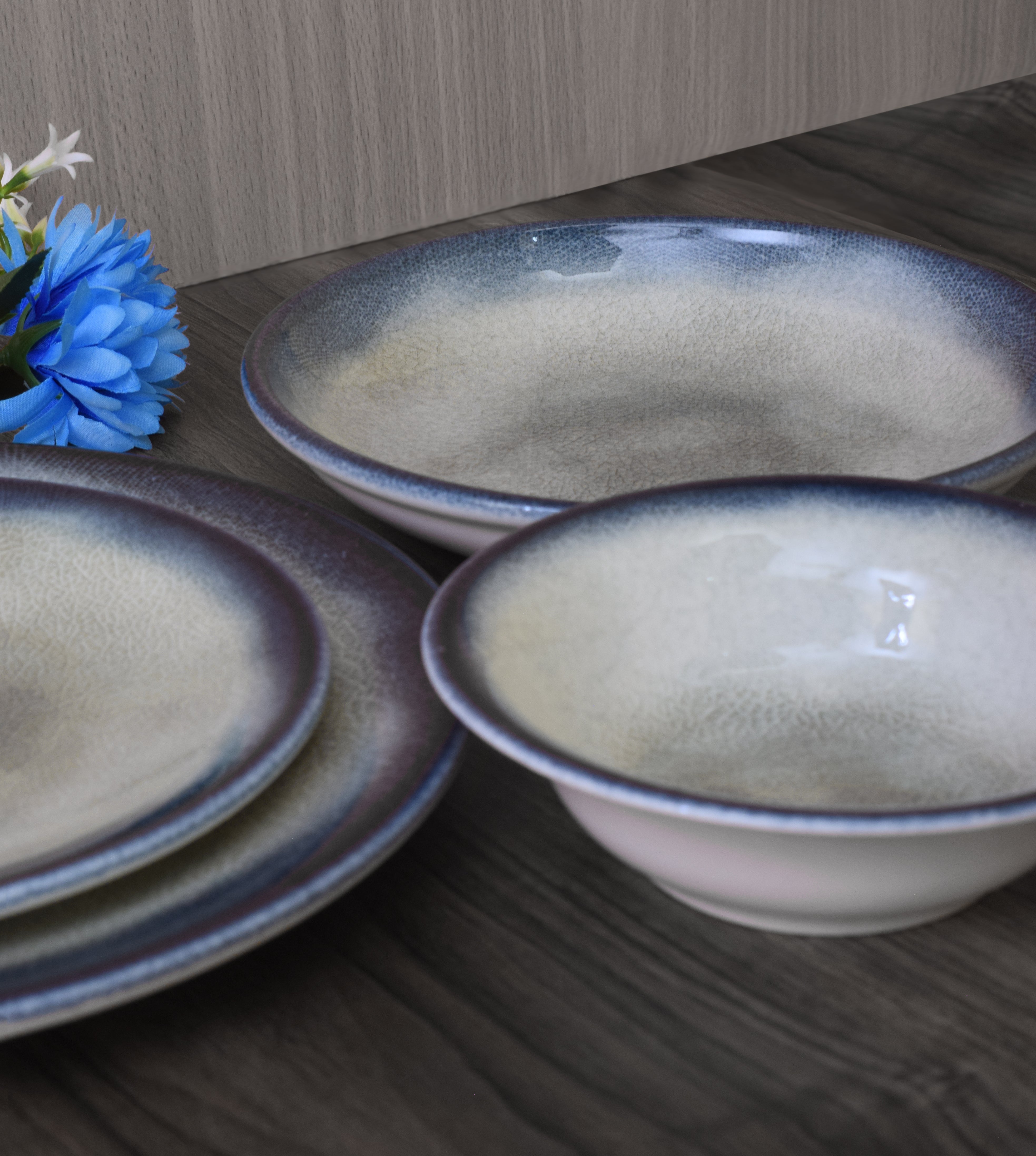 Kutahya | Dinner Set | 24 Pieces | Island Shape | Decorated