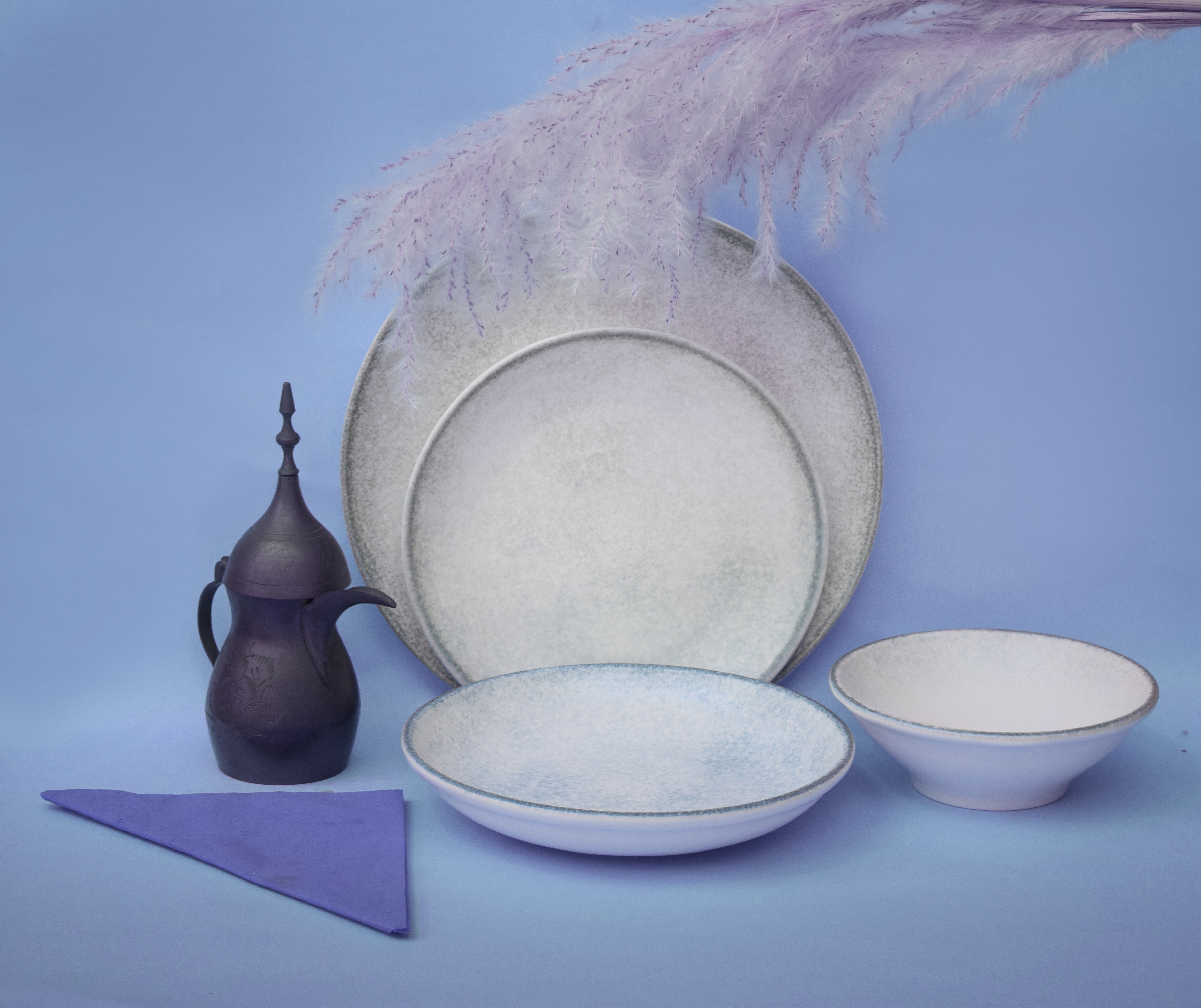 Kutahya | Dinner Set | 24 Pieces | Salda Shape | Decorated