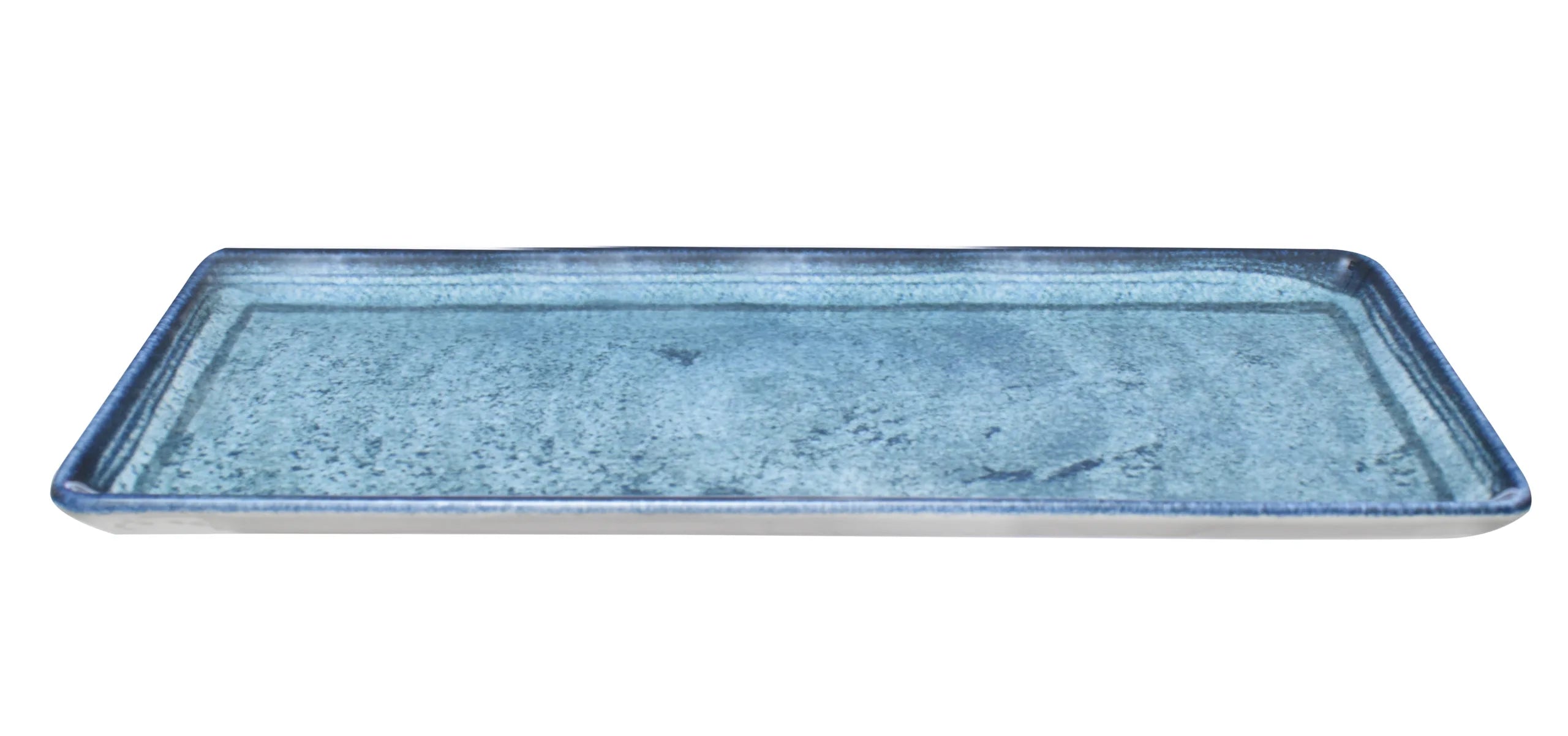 Blue Stone rect. plate 35x15 CM