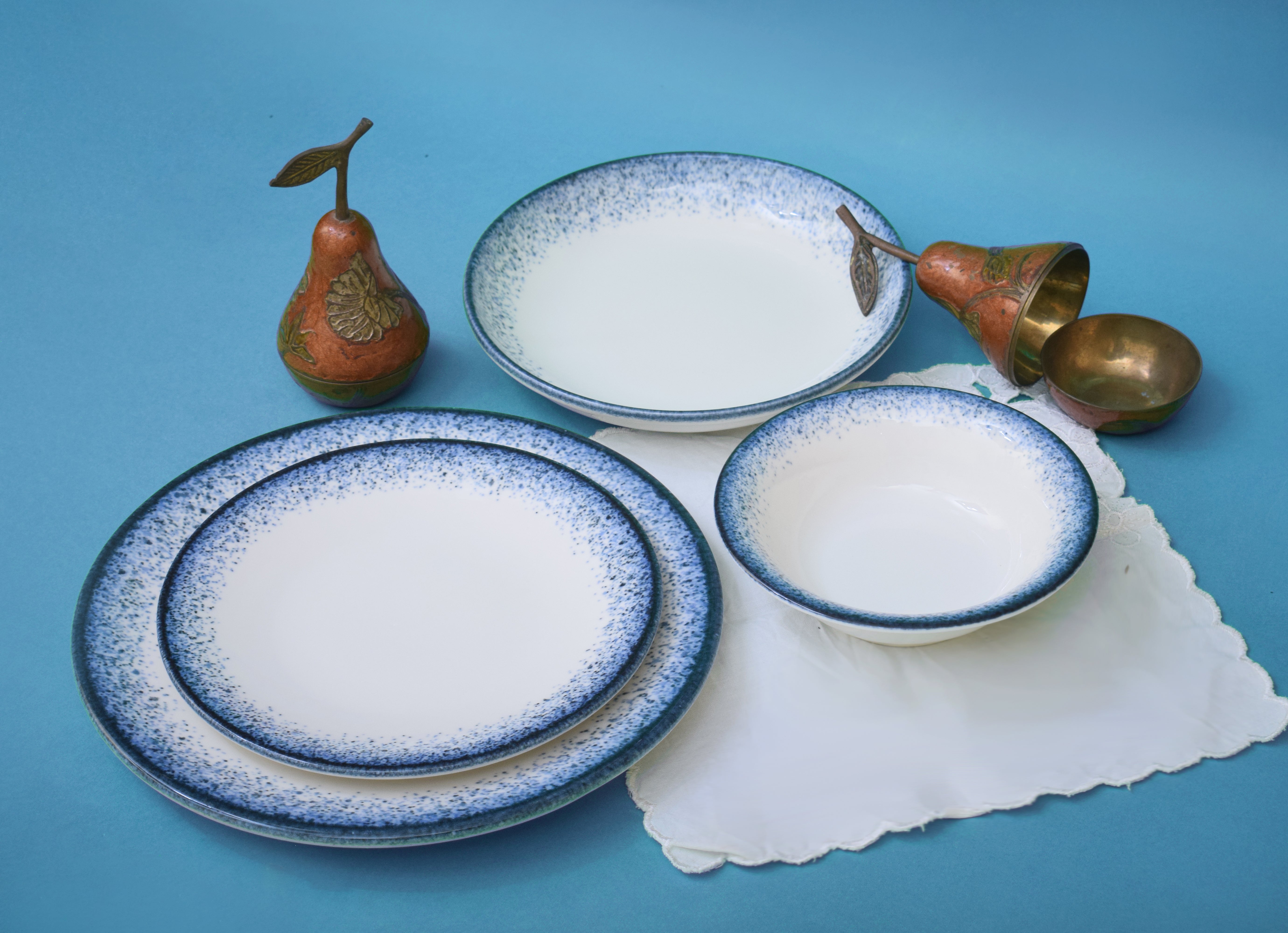 Kutahya | Dinner Set | 24 Pieces | Starry Dream Shape | Decorated
