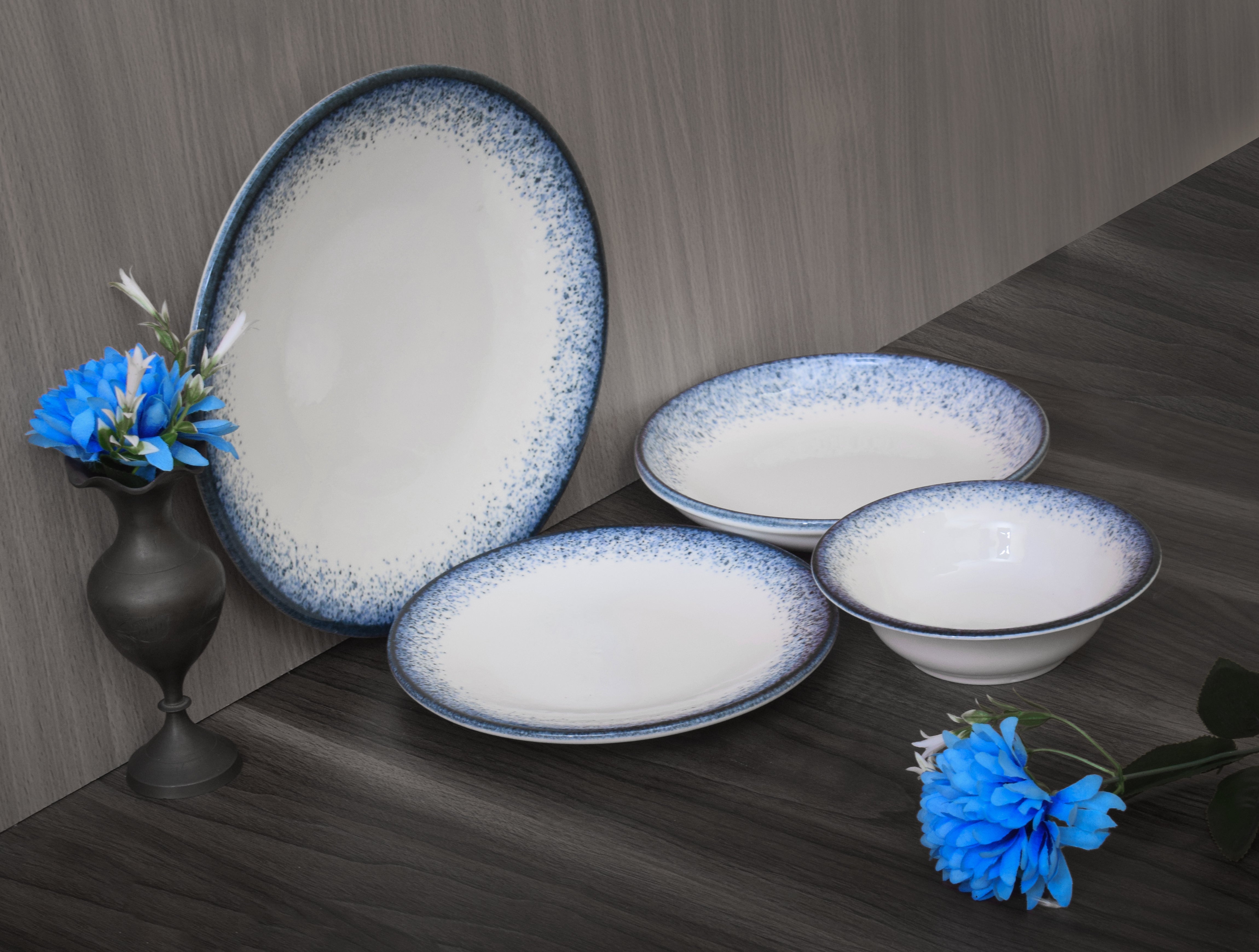 Kutahya | Dinner Set | 24 Pieces | Starry Dream Shape | Decorated