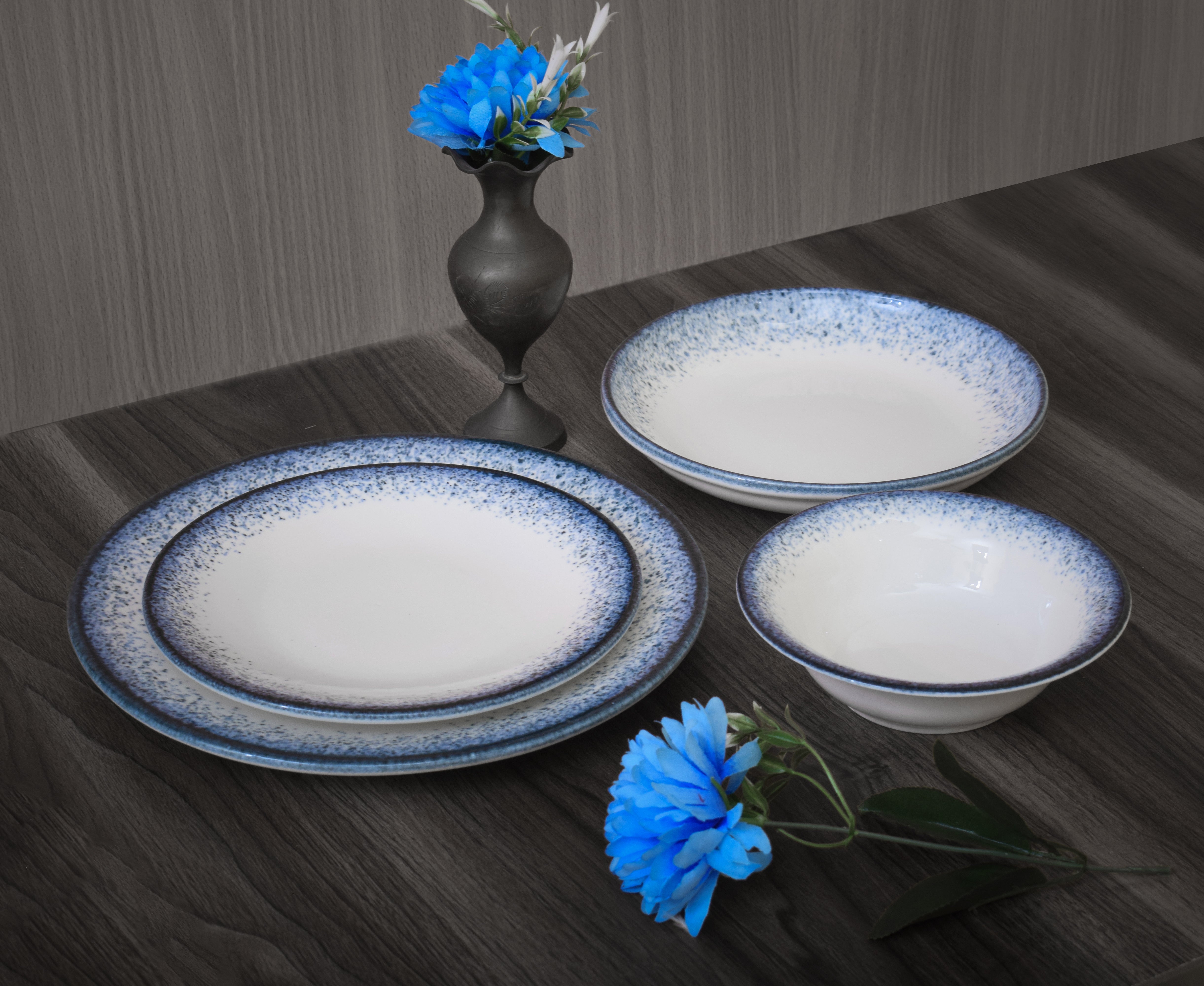 Kutahya | Dinner Set | 24 Pieces | Starry Dream Shape | Decorated