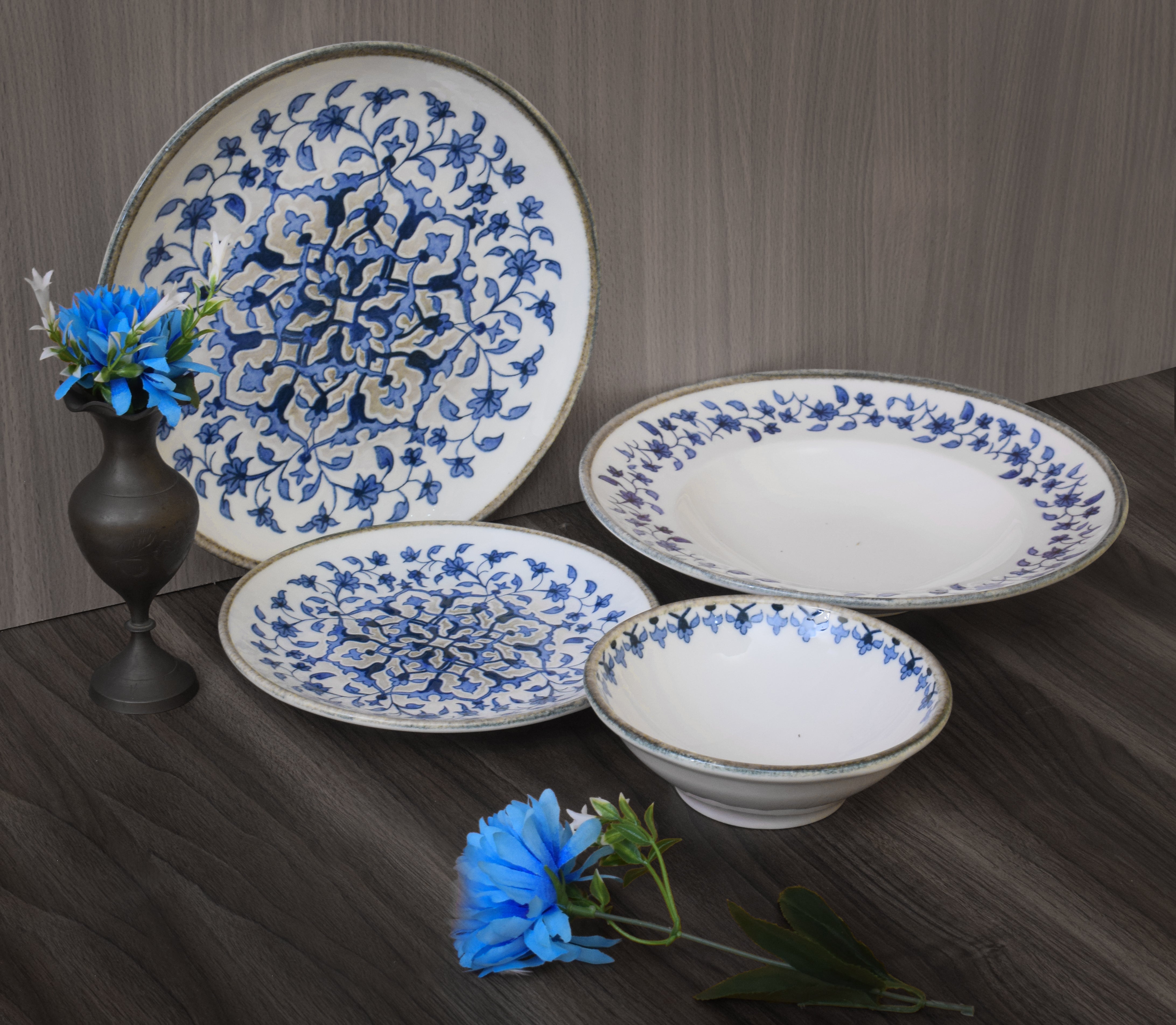 Kutahya | Dinner Set | 24 Pieces | Tile Legacy  Shape | Decorated