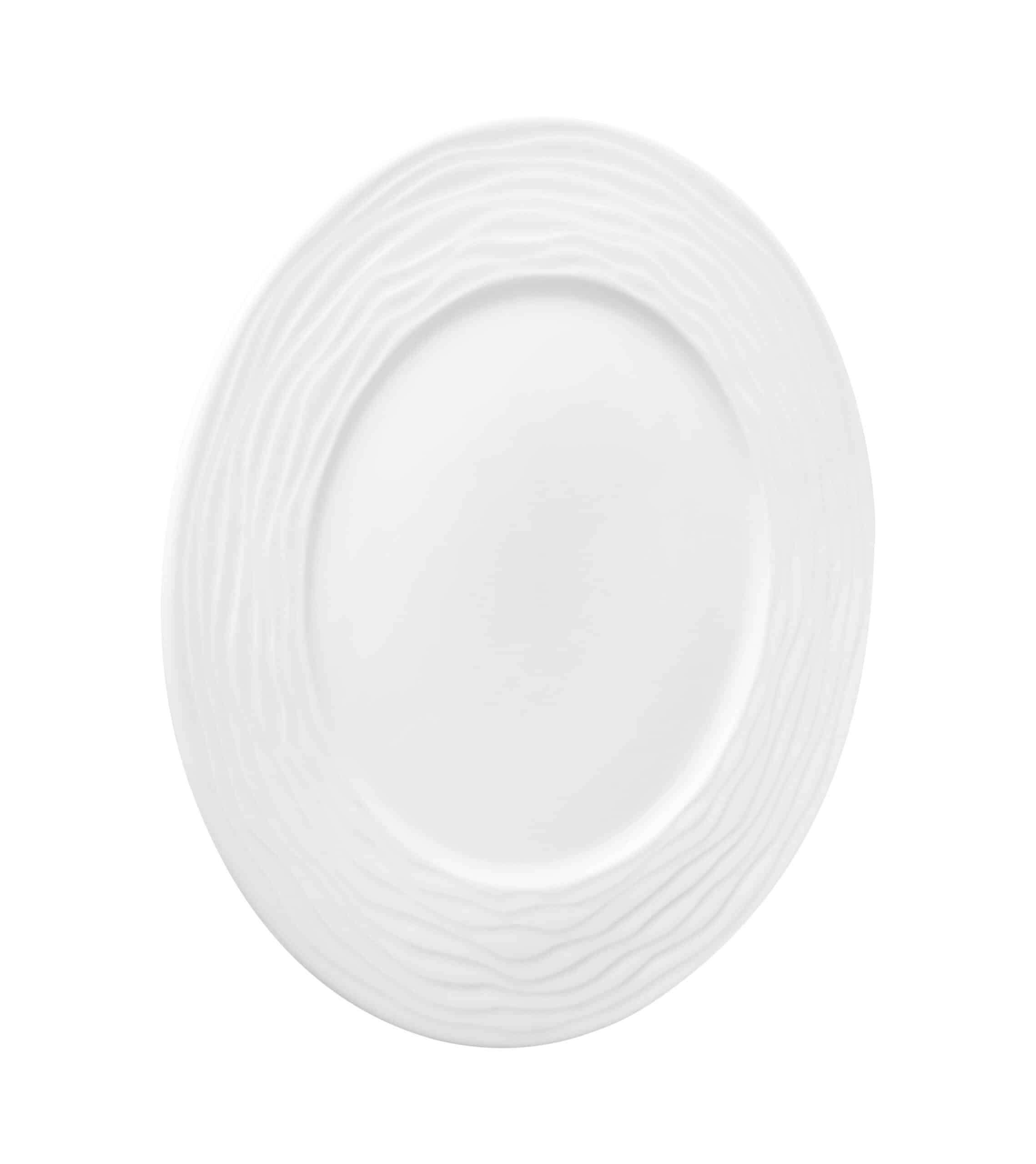 SEA WAVE FLAT PLATE WHITE 30CM
