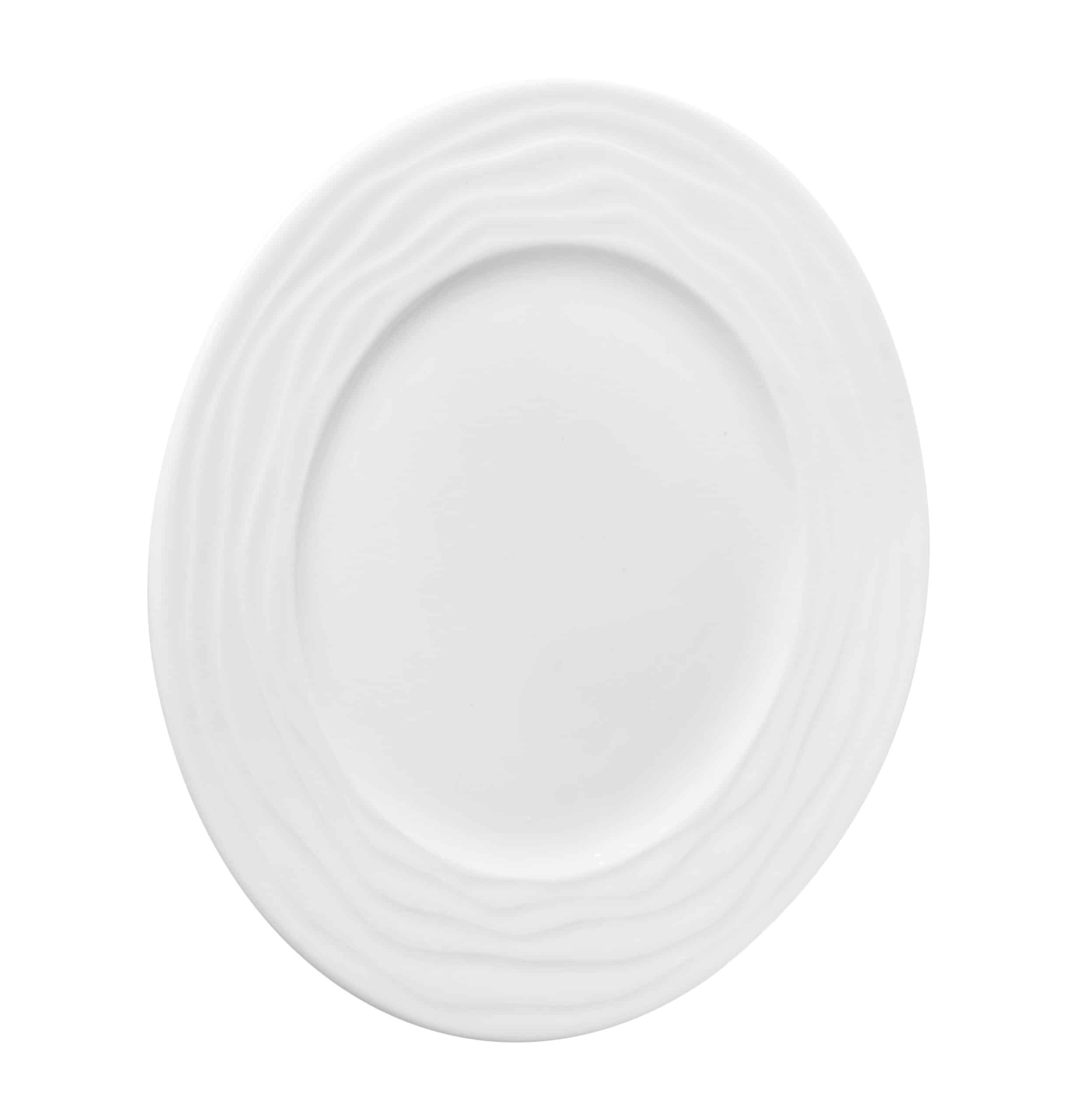 SEA WAVE FLAT PLATE WHITE 21CM