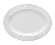 SEA WAVE OVAL PLATE WHITE 35Cm