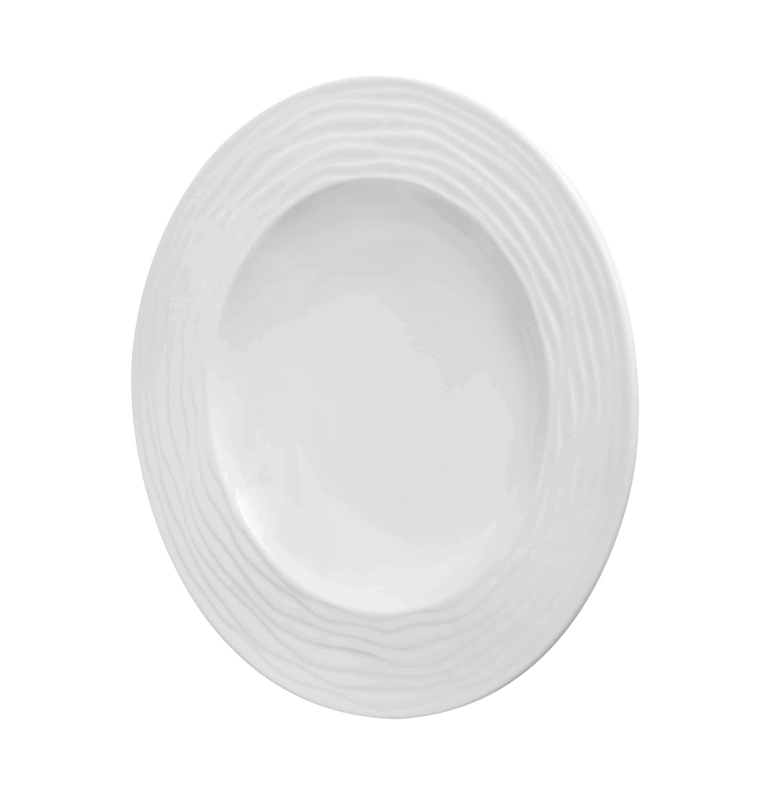 SEA WAVE DEEP PLATE WHITE 30CM