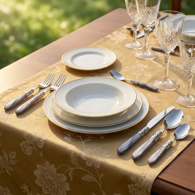 Bugatti Aladdin Grey 30-Piece Chrome Cutlery Set