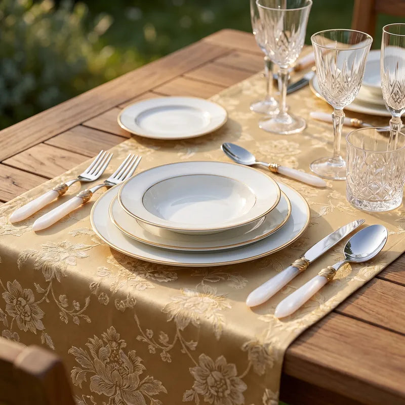 Bugatti Fala White 30-Piece Gold Ring Cutlery Set
