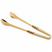 Bugatti Aladdin PVD Gold Salad Tongs - Ivory