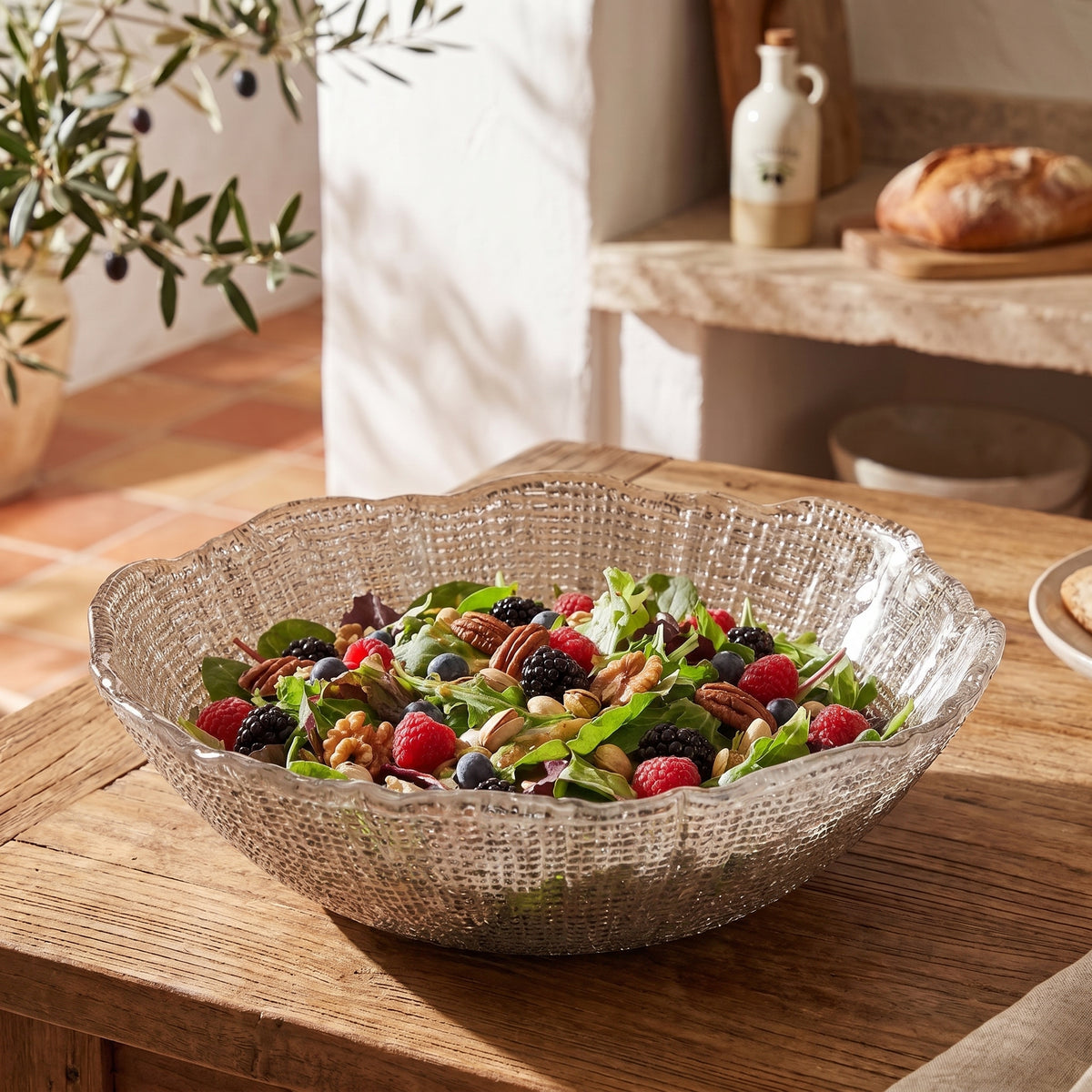 IVV Diamante Salad Bowl 28 cm - Beige Chrome