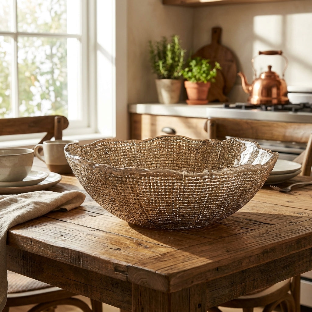 IVV Diamante Salad Bowl 28 cm - Beige Chrome