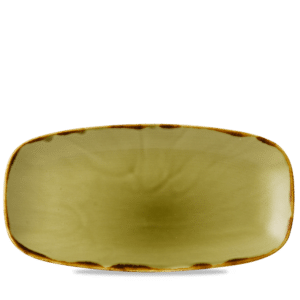 HARVEST GREEN PLATE35.5x18.9cm