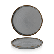 HARVEST GREY WALLED PLATE21cm