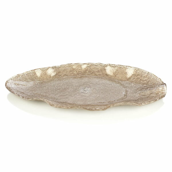IVV Folies Oval Tray 52 x 22.5 cm - Beige Chrome