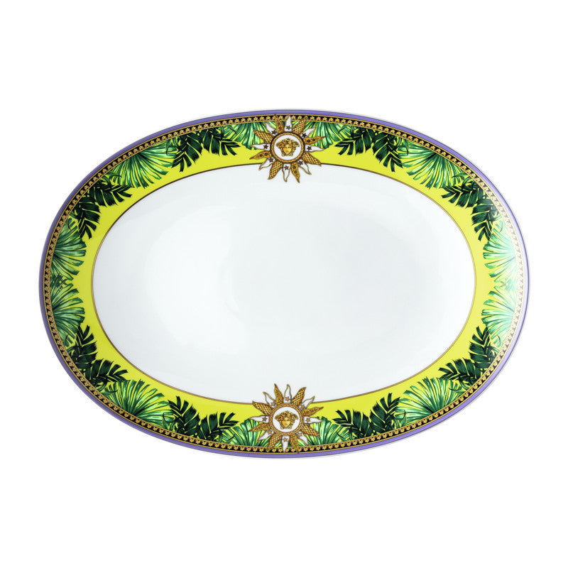 Versace Jungle Animalier 33 cm luxury oval porcelain platter multicolor serving dish