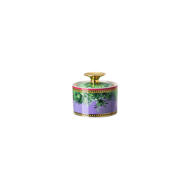 Versace Jungle Animalier 0.23 L luxury round porcelain sugar bowl multicolor design