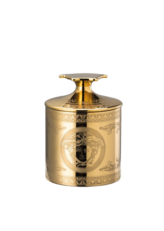Versace Golden Medusa Table Light Set â€“ Luxury Porcelain Candle with Scented Wax