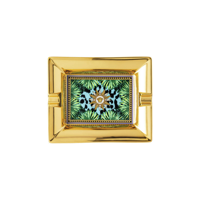Versace Jungle Animalier Ashtray 16 cm â€“ Luxury Multicolor Porcelain Home Accessory