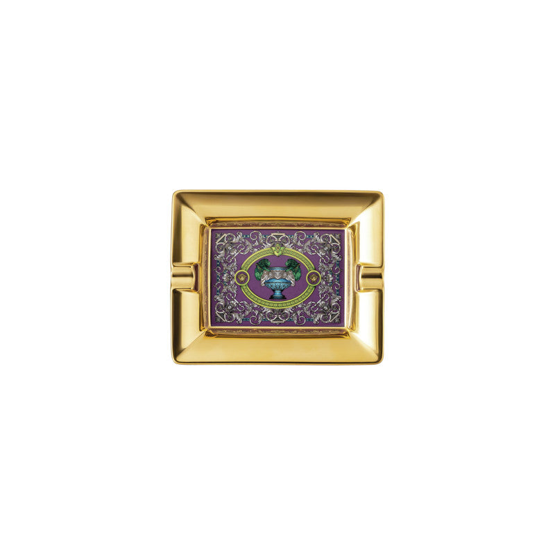Versace Barocco Mosaic Rectangular Luxury Ashtray â€“ 13 cm Porcelain Tray