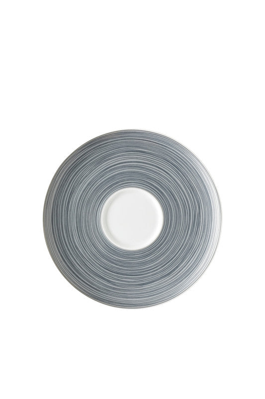 Rosenthal TAC Stripes 2.0 luxury matt porcelain tea saucer 15.7 cm dark grey
