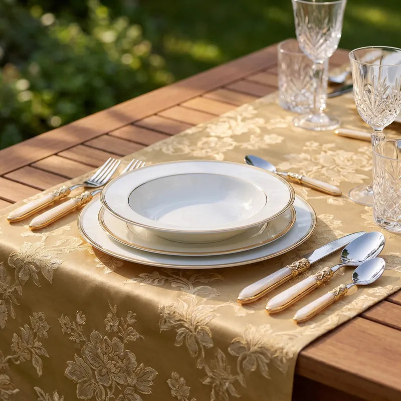 Bugatti Aladdin PVD Gold Ivory 30-Piece Cutlery Set