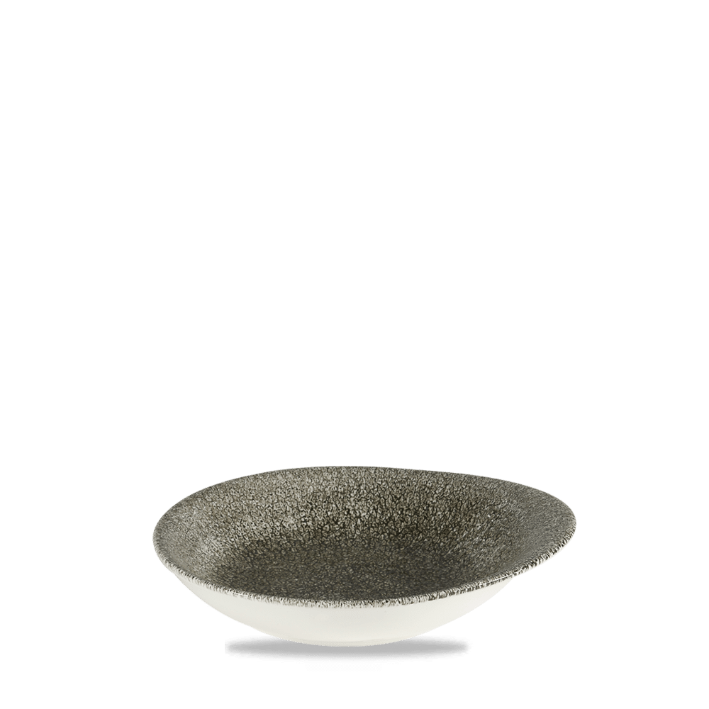RAKU QUARTZ BLACK DISH 16x14.5
