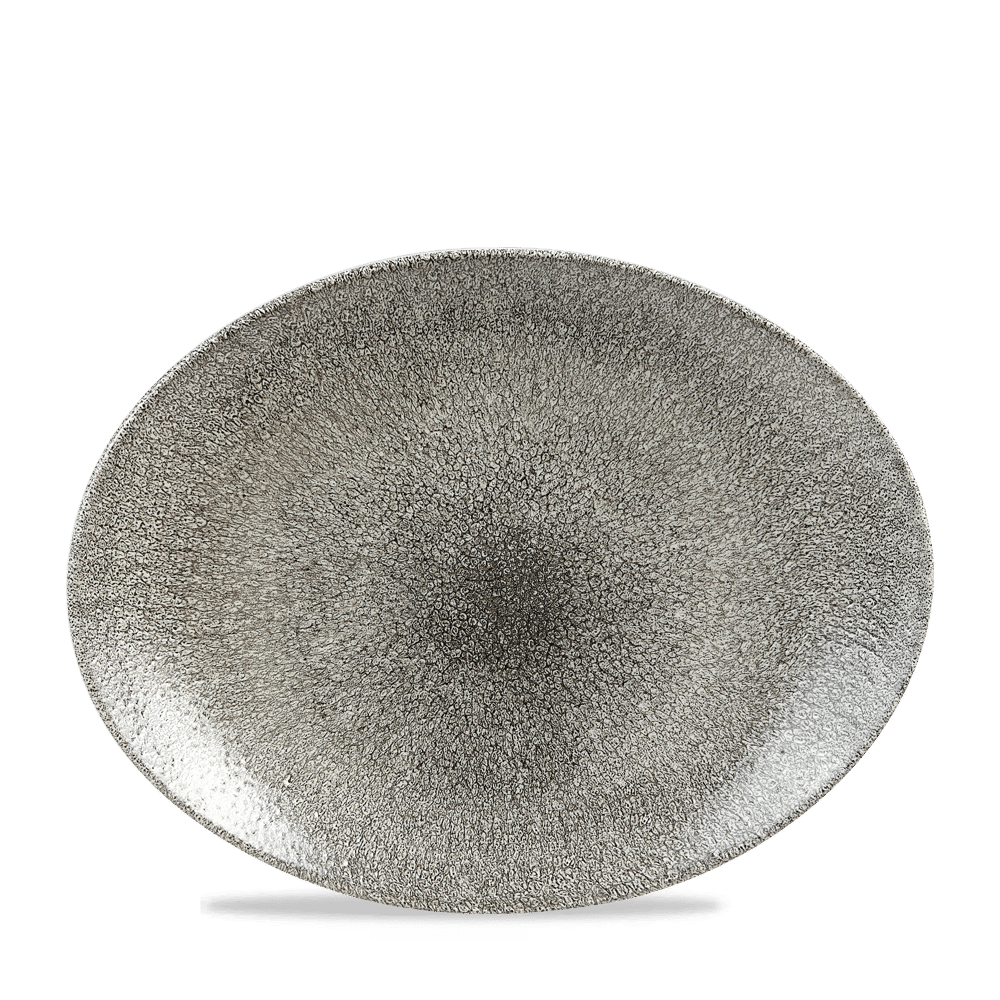 RAKU QUARTZ BLACK OVAL 31.7
