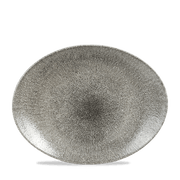 RAKU QUARTZ BLACK OVAL 31.7