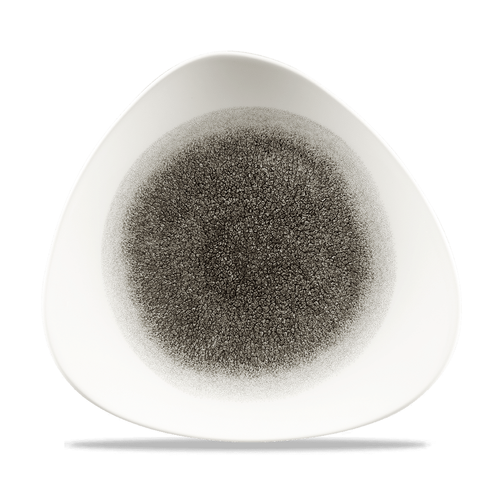 RAKU QUARTZ BLACK PLATE 26.5cm