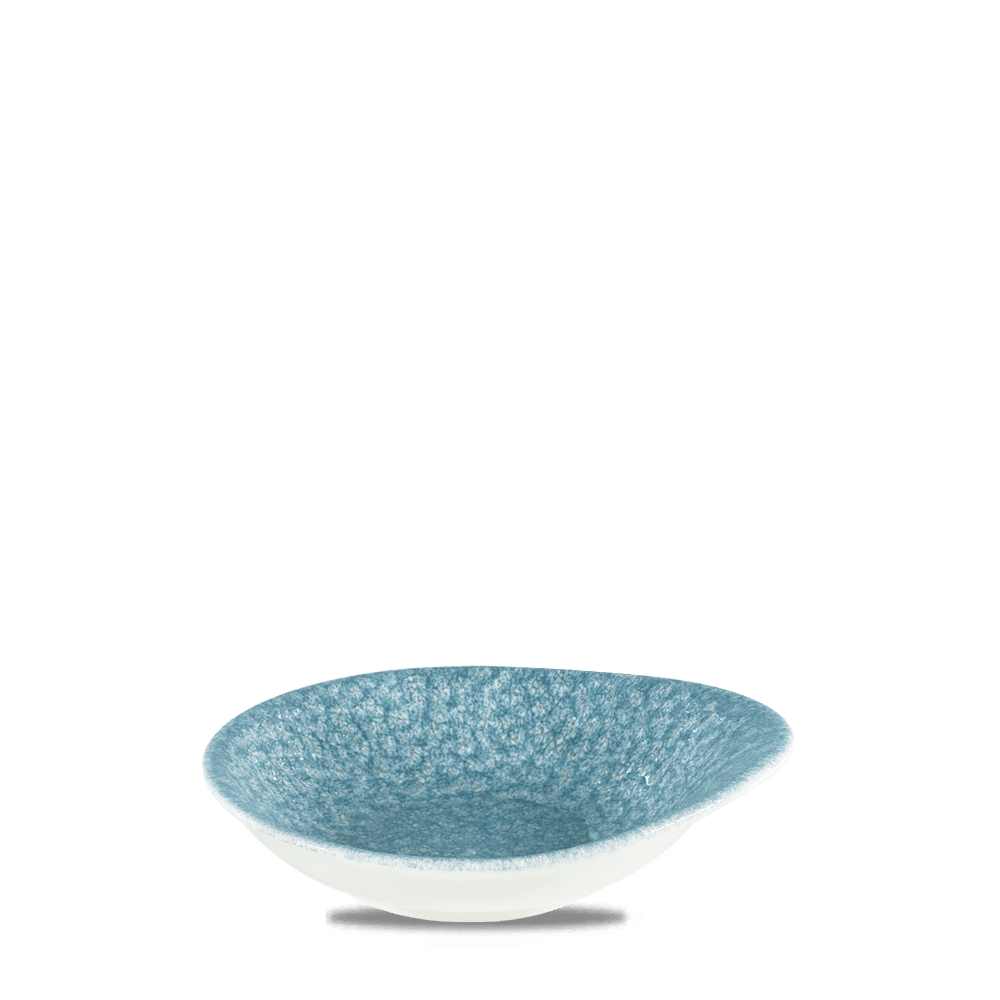 RAKU TOPAZ BLUE DISH 16x14.5cm