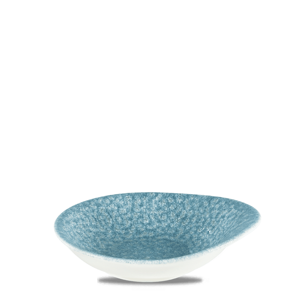 Raku Topaz Blue Dish18.5x16.8c