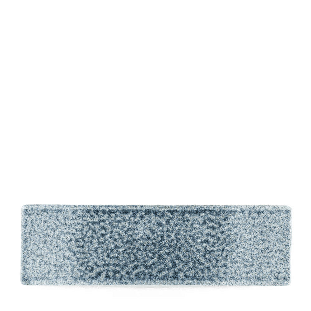 Raku Topaz Blue Oblong 30X9Cm