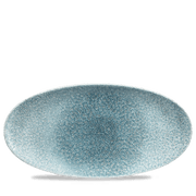 RAKU TOPAZ BLUE OVAL PLATE17.3
