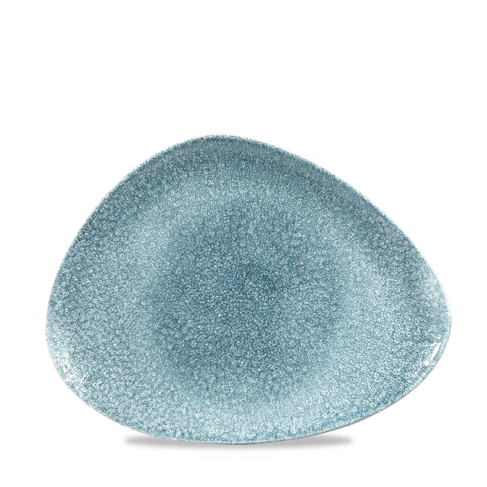 RAKU TOPAZ BLUE TRIANGLE PLATE