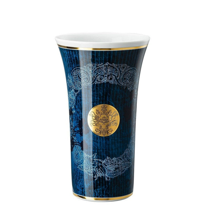 Rosenthal Heritage Dynasty Porcelain Vase with Gold Accents and Floral Decor 26.5cm