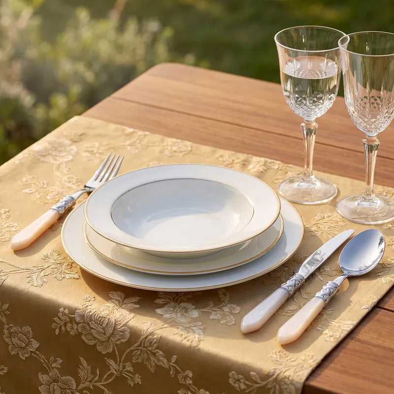 Bugatti Aladdin Ivory 30-Piece Chrome Cutlery Set