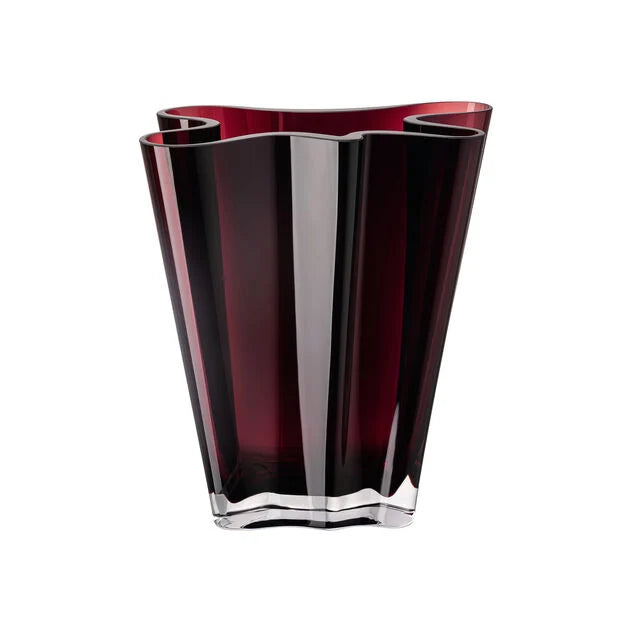 Rosenthal Flux Berry Purple Glass Sculptural Vase by Harry and Camilla 25cm