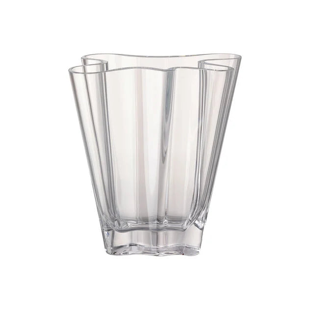 Rosenthal Flux Clear Glass Sculptural Vase by Harry and Camilla 26cm