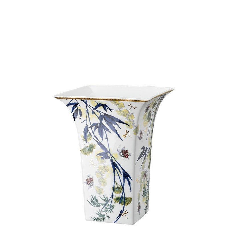 Rosenthal Heritage Turandot White Porcelain Gold Chinoiserie Vase by Gianni Cinti 24.1cm