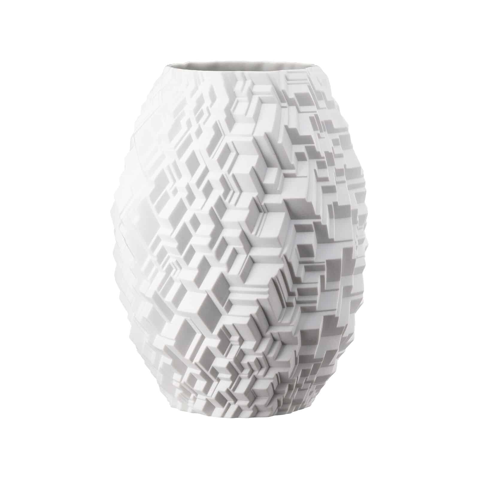 Rosenthal Phi City White Matte Porcelain Vase 28cm