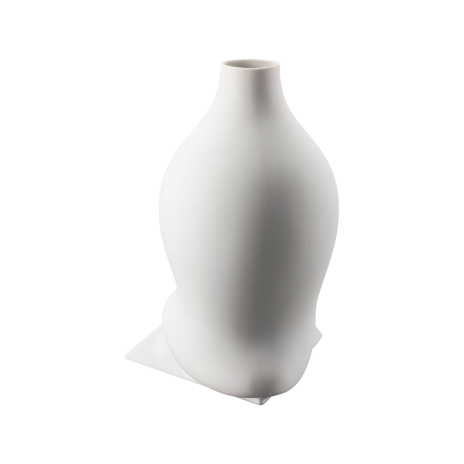 Rosenthal Sirop White Matte Porcelain Vase by Cedric Ragot 28cm