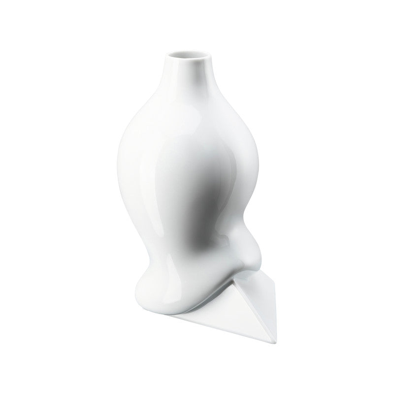 Rosenthal Sirop White Porcelain Viscous Flow Vase by Cedric Ragot 28cm