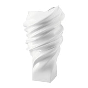 Rosenthal Squall White Porcelain Swirling Motion Vase by Cedric Ragot 43.8cm
